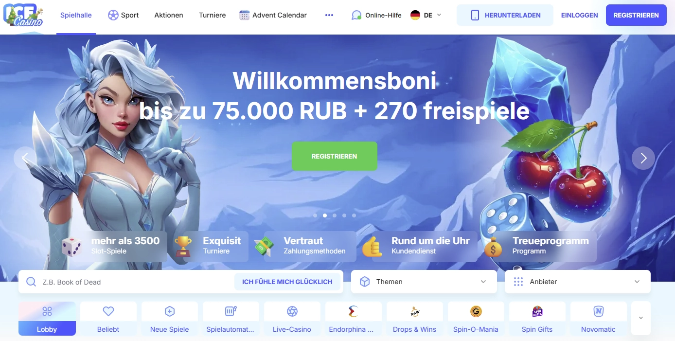 Ice Casino Deutschland Premium Gaming